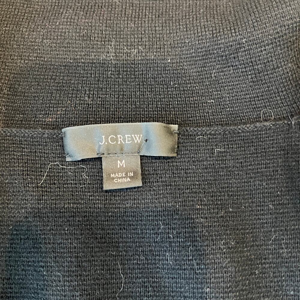 J.CREW Women's Open Front Cardigan Size M In Black - Picture 5 of 7